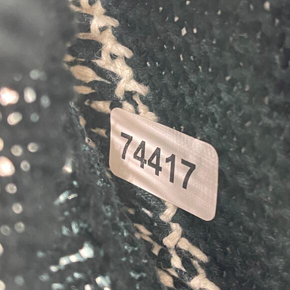 JONES NEW YORK Sweater Sport S Argyle Nordic Turtleneck Hand Knit Green Vintage - Picture 12 of 12